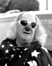 Wavy Gravy at the What It Means to Live in Berkeley parade.