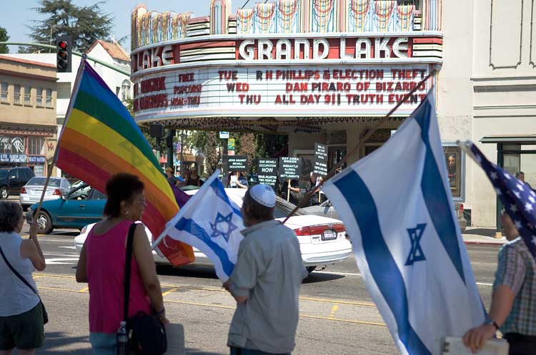 Saturday, across from the Grand Lake theater, Oakland.