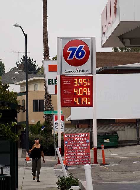 September 8th gas prices in Oakland.