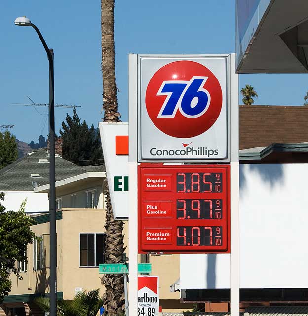 September 23rd gas prices in Oakland.
